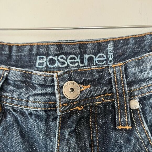 Baseline Dark Wash Medium Rise Straight Leg 100% Cotton Denim Jeans - Picture 7 of 9
